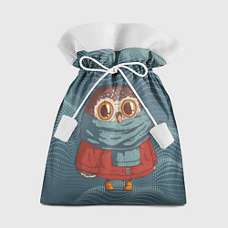 Мешок для подарков Милая совушка в шарфе, цвет: 3D-принт