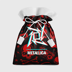 Мешок для подарков Metallica rock glitch, цвет: 3D-принт