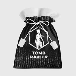 Мешок для подарков Tomb Raider с потертостями на темном фоне, цвет: 3D-принт
