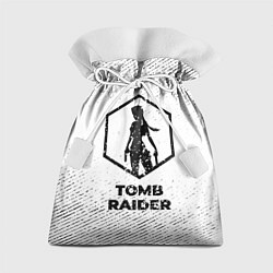 Мешок для подарков Tomb Raider с потертостями на светлом фоне, цвет: 3D-принт
