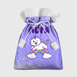 Мешок для подарков Лера кошка единорожка, цвет: 3D-принт