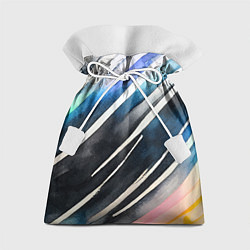 Мешок для подарков Акварельные полосы, цвет: 3D-принт