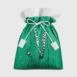 Мешок для подарков Крокодил ловит снежинки, цвет: 3D-принт