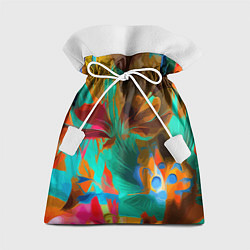 Мешок для подарков Растительная абстрактная композиция, цвет: 3D-принт