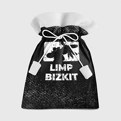 Мешок для подарков Limp Bizkit с потертостями на темном фоне, цвет: 3D-принт