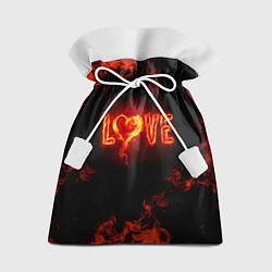 Мешок для подарков Fire love, цвет: 3D-принт