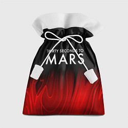 Мешок для подарков Thirty Seconds to Mars red plasma, цвет: 3D-принт