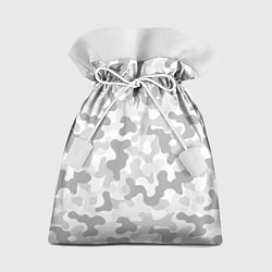 Мешок для подарков Камуфляж цифра светло-серый крупный, цвет: 3D-принт