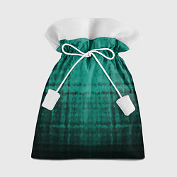 Мешок для подарков Мозаичный узор в черно -зеленых тонах, цвет: 3D-принт