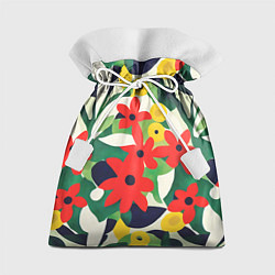 Мешок для подарков Цветочный яркий паттерн, цвет: 3D-принт