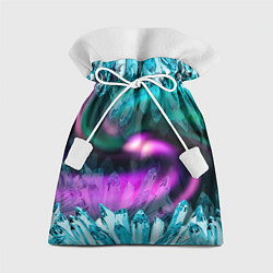 Мешок для подарков Кристаллы и северное сияние, цвет: 3D-принт