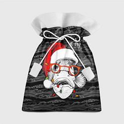 Подарочный мешок Be merry, fish, Santa Claus
