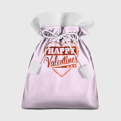 Мешок для подарков Happy Valentines Day!, цвет: 3D-принт
