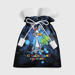 Мешок для подарков Крольки, с новм годм, цвет: 3D-принт