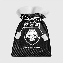 Мешок для подарков AEK Athens с потертостями на темном фоне, цвет: 3D-принт