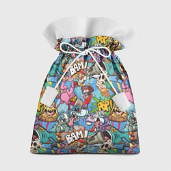 Мешок для подарков Сумасшедший поп-арт, цвет: 3D-принт
