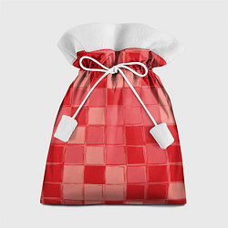 Мешок для подарков Красный паттерн из кубов, цвет: 3D-принт