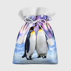 Мешок для подарков Пингвины на снегу, цвет: 3D-принт