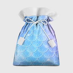 Мешок для подарков Голубая чешуя русалки - паттерн, цвет: 3D-принт