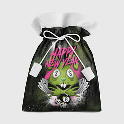 Мешок для подарков Geen rabbit happy new year, цвет: 3D-принт