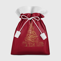 Мешок для подарков Новогодняя ёлка, цвет: 3D-принт