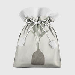 Мешок для подарков Листья в вазе, цвет: 3D-принт