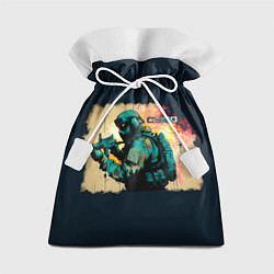 Мешок для подарков Counter Strike street art, цвет: 3D-принт