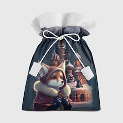 Мешок для подарков Лиса на Красной площади, цвет: 3D-принт