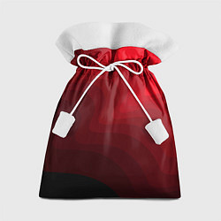Мешок для подарков Красный абстрактный фон волны, цвет: 3D-принт