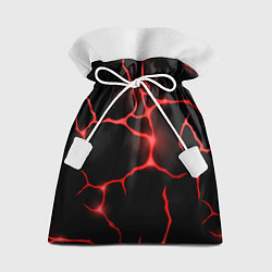 Мешок для подарков Красные неоновые трещины, цвет: 3D-принт