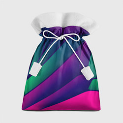 Мешок для подарков Абстрактные листы разных тёмных цветов - розовый,, цвет: 3D-принт