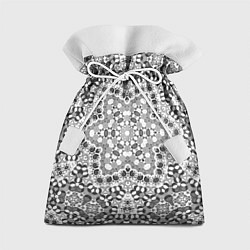 Мешок для подарков Черно-белый орнамент мандала, цвет: 3D-принт