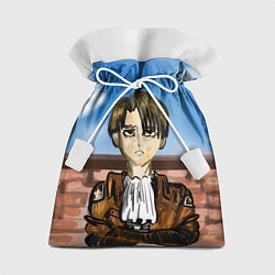 Мешок для подарков Леви у кирпичной стены, цвет: 3D-принт