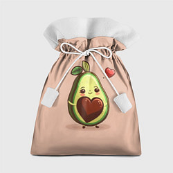 Мешок для подарков Влюбленная авокадо - парные, цвет: 3D-принт