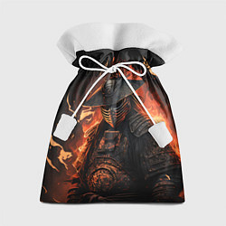 Мешок для подарков Самурай в огне, цвет: 3D-принт
