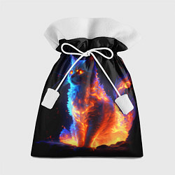 Мешок для подарков Огненная кошка, цвет: 3D-принт