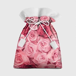Мешок для подарков Чайная пыльная роза - нежно розовый цветок, цвет: 3D-принт