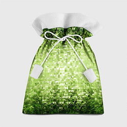 Мешок для подарков Геометрическое зелёное искажение в пространстве, цвет: 3D-принт