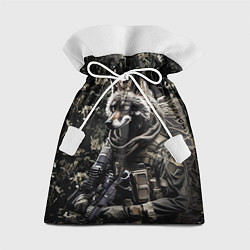 Мешок для подарков Волк воин спецназа, цвет: 3D-принт