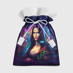 Мешок для подарков Cyberpunk Mona Lisa, цвет: 3D-принт