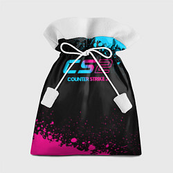Мешок для подарков Counter Strike 2 - neon gradient, цвет: 3D-принт