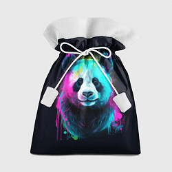 Мешок для подарков Панда в неоновых красках, цвет: 3D-принт