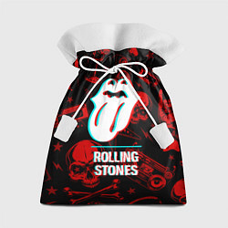 Мешок для подарков Rolling Stones rock glitch, цвет: 3D-принт