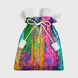 Мешок для подарков Грубые разноцветные мазки краски, цвет: 3D-принт