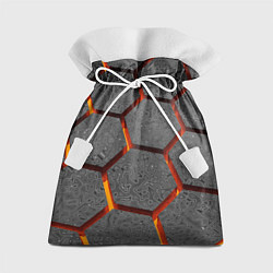 Мешок для подарков Металлические плиты и лава, цвет: 3D-принт