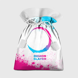 Мешок для подарков Demon Slayer neon gradient style, цвет: 3D-принт
