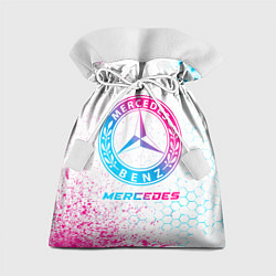 Мешок для подарков Mercedes neon gradient style, цвет: 3D-принт