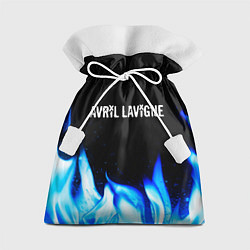 Мешок для подарков Avril Lavigne blue fire, цвет: 3D-принт