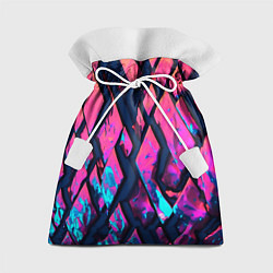 Мешок для подарков Розово-голубые соты и разломы, цвет: 3D-принт