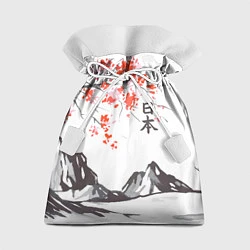 Мешок для подарков Цветущая сакура и солнце - Япония, цвет: 3D-принт